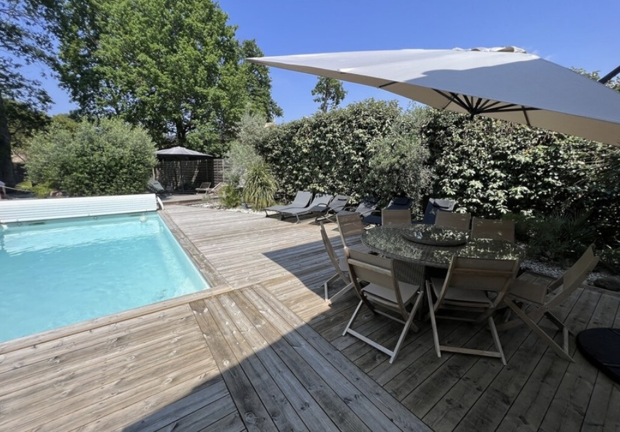 Piscine terrasse Cap Ferret villa vacances