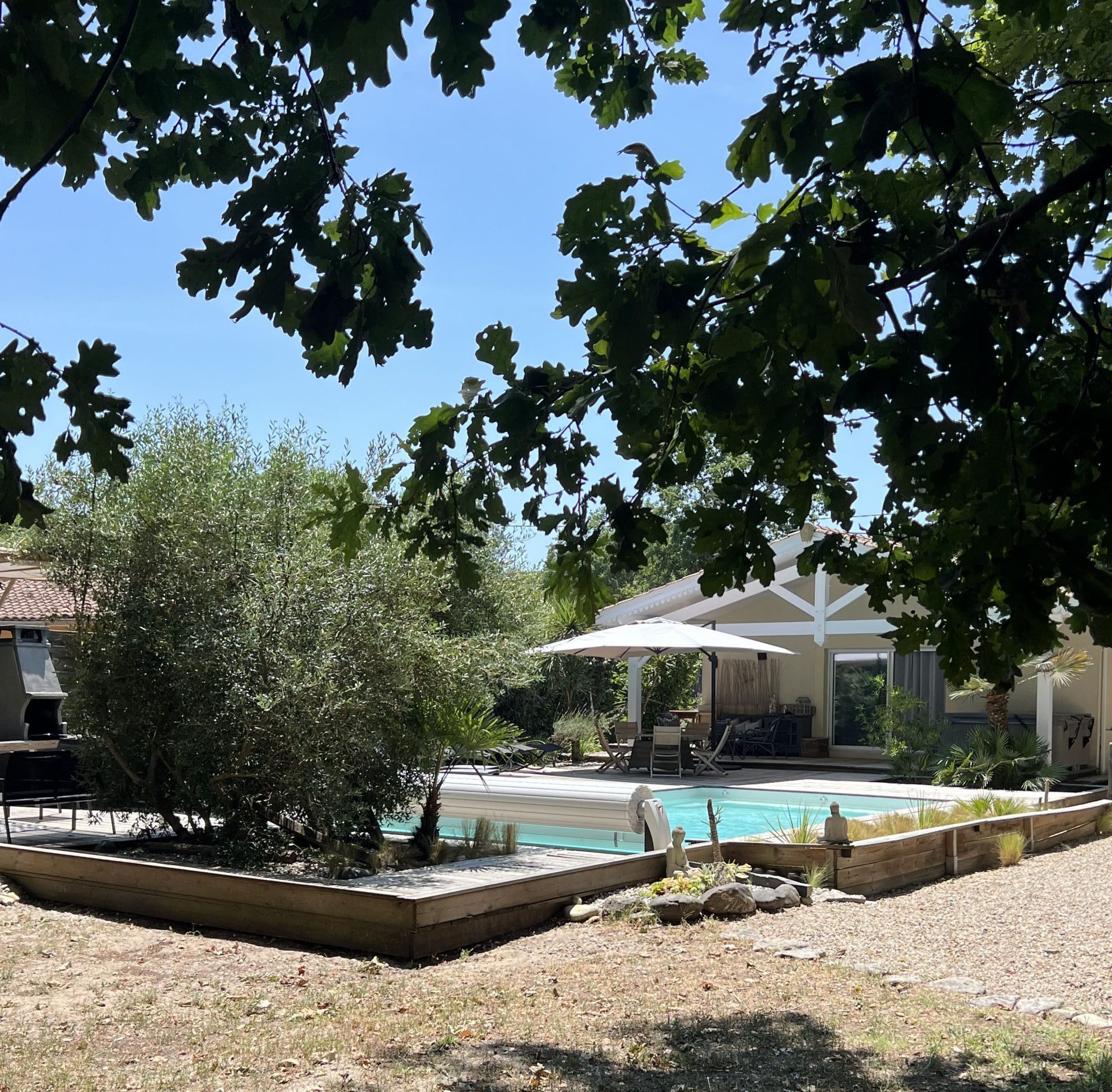 Jardin reposant et détente